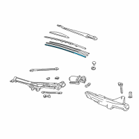 OEM 1991 Acura NSX Rubber, Blade (550MM) (Driver Side) Diagram - 76622-SR3-305