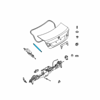 OEM BMW 328i Gas Pressurized Spring For Trunk Lid Diagram - 51-24-7-129-215
