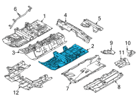 OEM 2021 Nissan Rogue Floor-Front, LH Diagram - 74321-6RR0A