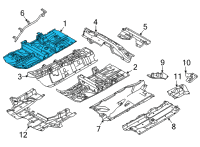 OEM 2021 Nissan Rogue Floor-Front, RH Diagram - 74320-6RR0A