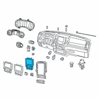 OEM 2020 Ram 1500 Center Stack Lower Diagram - 68340283AD