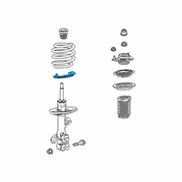 OEM 2019 Lexus ES350 Insulator, Front Coil Spring Diagram - 48158-06260