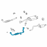 OEM 2004 Toyota Sequoia Converter & Pipe Diagram - 17450-0F030