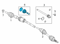 OEM 2022 Lincoln Corsair KIT - CV JOINT REPAIR Diagram - LX6Z-3B436-BB