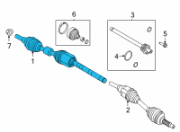 OEM Lincoln Corsair SHAFT - FRONT AXLE Diagram - LX6Z-3B436-E