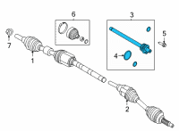 OEM Lincoln CV Intermediate Shafts Diagram - LX6Z3A329C