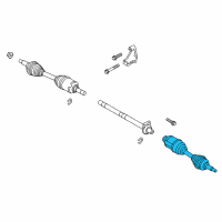 OEM 2010 Ford Flex Axle Assembly Diagram - DG1Z-3B436-E