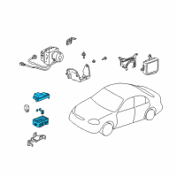 OEM 2000 Honda Civic Box Assembly, Abs Fuse Diagram - 38230-SX8-J81