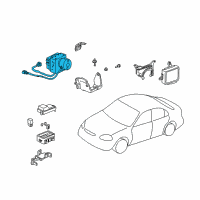 OEM 1997 Honda Civic Modulator Assembly, Abs Diagram - 57110-S04-J12