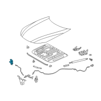 OEM 2019 Lexus LC500 Hood Lock Assembly Diagram - 53510-11010