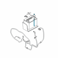 OEM 1987 Chrysler Conquest Battery Hold Downs Diagram - MB241251