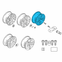 OEM 2014 BMW 535i GT Light Alloy Rim Diagram - 36-11-6-788-706