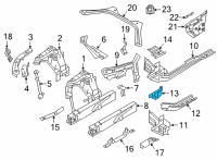 OEM 2021 BMW X3 Connection Engine Support Inside Left Diagram - 41-11-8-498-935