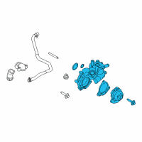 OEM 2011 Ford Escape Water Pump Assembly Diagram - 9L8Z-8501-C