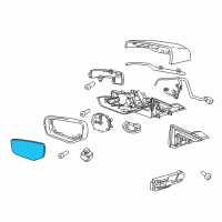 OEM 2019 Cadillac CT6 Mirror Glass Diagram - 23382873