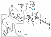 OEM 2020 Nissan Frontier Hose Assy-Power Steering Diagram - 49726-9BT1B