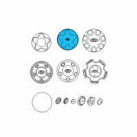 OEM 1998 Ford F-150 Wheel Center Cap Diagram - F85Z1130MA