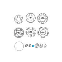 OEM 2004 Ford F-150 Heritage Wheel Cap Diagram - YL3Z-1130-AC