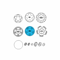 OEM 2000 Ford F-150 Wheel Cap Diagram - XL3Z-1130-AA