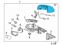 OEM 2017 Cadillac ATS Mirror Cover Diagram - 23105595