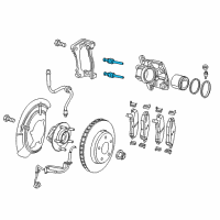 OEM 2022 Jeep Renegade CALIPER K-Disc Brake Diagram - 68404780AA