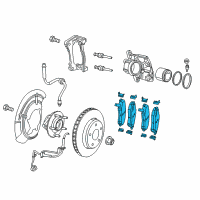 OEM Jeep Renegade Front Disc Brake Pad Kit Diagram - 68404783AA