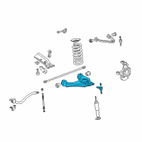 OEM 2001 Chevrolet Silverado 1500 Front Lower Control Arm Assembly Diagram - 20832023