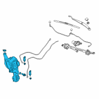 OEM Cadillac XT6 Washer Reservoir Diagram - 84560880