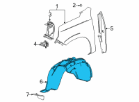 OEM Chevrolet Tahoe Fender Liner Diagram - 84856829