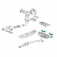 OEM Buick Envision Muffler & Pipe Hanger Diagram - 84134030