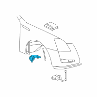 OEM 2004 Cadillac SRX Front Sensor Diagram - 88957143