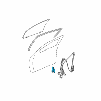 OEM 2005 Chrysler Pacifica Channel-Front Door Glass Diagram - 5054098AA