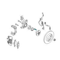 OEM 2005 Ford Focus Hub & Bearing Bolt Diagram - F5RZ-1107-A