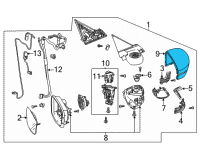 OEM 2022 Acura MDX Housing Upper (Extreme Crimson Pearl) Diagram - 76201-TYA-C11ZC