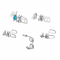 OEM 1993 Chevrolet Astro Cover-Outside Rear View Mirror Opening Diagram - 15594573