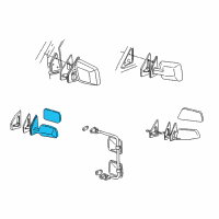 OEM 2000 Chevrolet Astro Mirror Diagram - 15757377