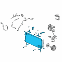 OEM 2004 Acura MDX Condenser Assembly Diagram - 80100-S3V-306