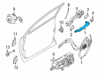 OEM 2022 Nissan Sentra Grip-Outside Handle, Rh Diagram - 80640-6LE4C