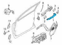 OEM 2019 Nissan Altima Handle Outside Diagram - 82640-6CA3B