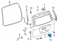 OEM 2021 Chevrolet Tahoe Latch Diagram - 13541137