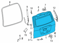 OEM 2022 Cadillac Escalade ESV Lift Gate Diagram - 84880968