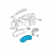 OEM 2003 Oldsmobile Alero Instrument Cluster Assembly Diagram - 9351743