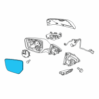 OEM 2017 Chevrolet Impala Mirror Glass Diagram - 23428164