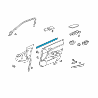 OEM Honda Accord Weatherstrip, L. FR. Door (Inner) Diagram - 72375-TA5-A01