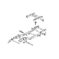 OEM GMC Sierra 1500 Classic Bracket, Rear Axle Bumper Diagram - 15757145