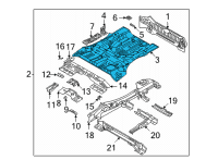 OEM 2022 Hyundai Tucson PANEL-REAR FLOOR Diagram - 65511-N9050