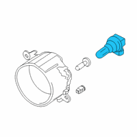 OEM Ford Focus Fog Lamp Bulb Diagram - 1S7Z-13466-BA