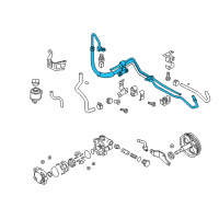 OEM 2006 Infiniti G35 Power Steering Hose & Tube Assembly Diagram - 49721-AM600