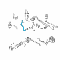 OEM 2006 Infiniti G35 Power Steering Return Hose Diagram - 49725-AM601