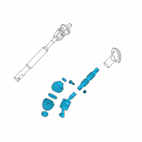 OEM 2012 Chevrolet Avalanche Steering Gear Coupling Shaft Assembly Diagram - 25979051